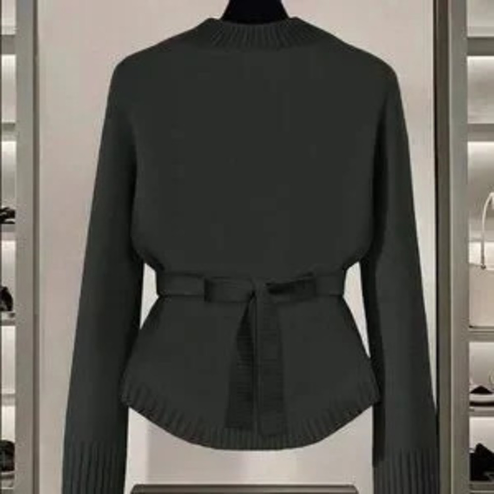 Black Casual Women's Metal Button Asymmetrical Cardigan Sweater